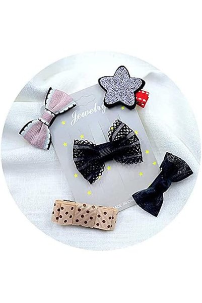 Generic 5Pcs/Set Flowers Bow-Knot Hair Clips Girls Cartoon Hairpins Toddlers ...