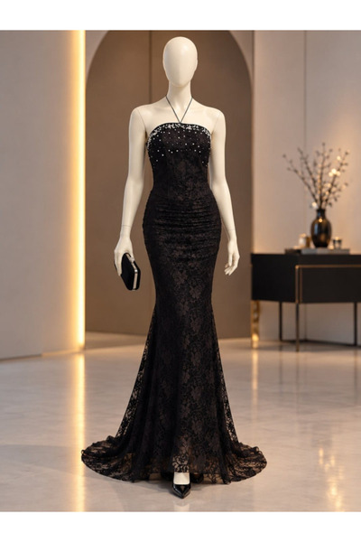 Kokosh moda Γυναικείο μακρύ βραδινό φόρεμα με στράπλες, λεπτό κορδόνι στο λαι...