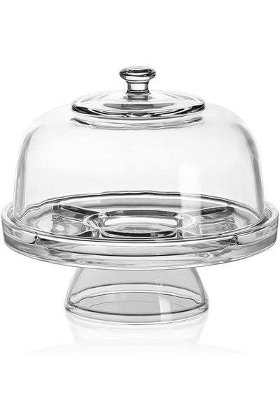 JT ELE GLASSWARE 君彤玻璃 JT Glass Cake Dome 6-in-1 Cake Plate Set Server Set Use...