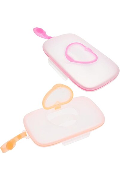 PartyKindom Portable Wipes Storage Case 2-Pack for Infants Travel Wipe Dispen...