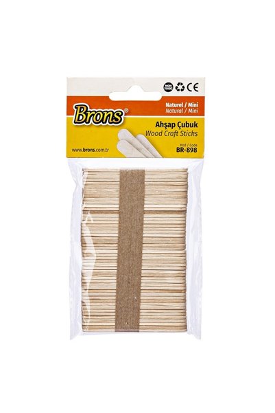 Ahşap Çubuk Naturel Mini BR-898 4 Adet
