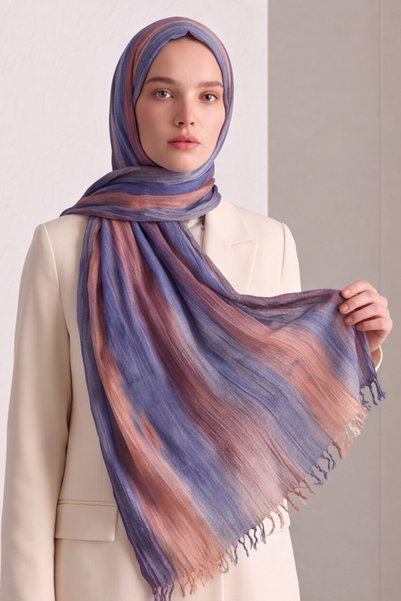 BONASERA EŞARP Women's Organic Shawl Gradient Color Shawl
