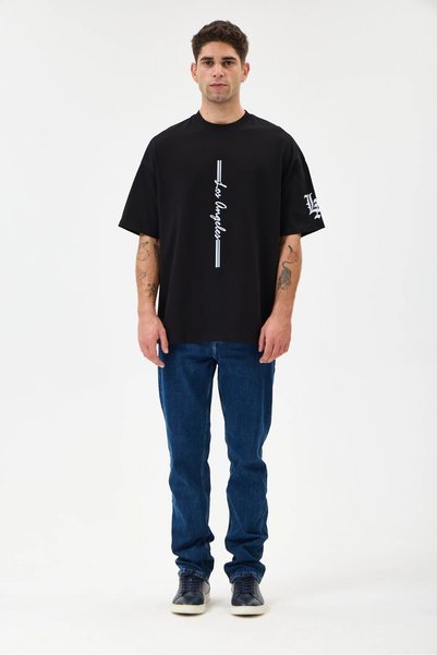 Los Angeles Oversize T-Shirt - Siyah