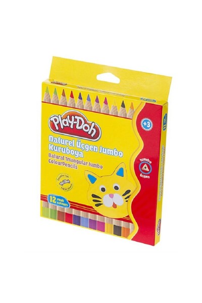 Play Doh Play-doh 12 Renk Jumbo Naturel Kuruboya KU009 3 Adet