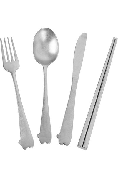 GENERAL Stainless Steel Silverware Set Camping Utensils Set Portable Flatware...