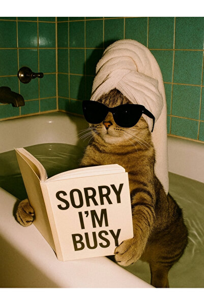 Sorry, I'm Busy Art Print Tablo