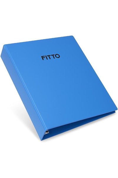 fitto مجلد ملفات بـ 4 ثقوب مقاس A4 34×25 سم أزرق للمكتب