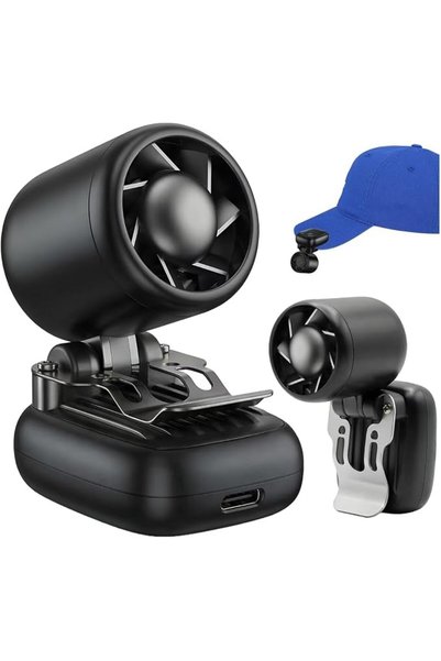 GENERAL Clip-On Hat Fan, Mini Personal Portable Hat, Hands-Free Cooling, Face...