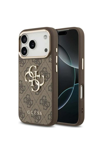 Guess Θήκη για iPhone 18 Pro Max, Σκληρή, με Μεγάλο Κλασικό Λογότυπο 4G, Καφέ