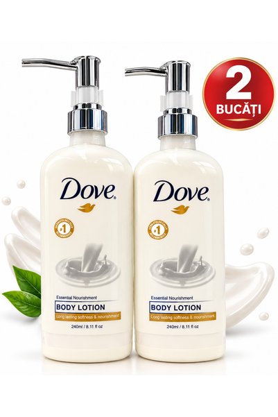 Dove Set of 2x 240 ml original body lotion with pump