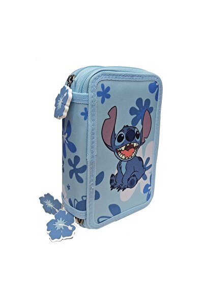 Disney Penar echipat Stitch, cu 43 de piese și 3 compartimente, bleu