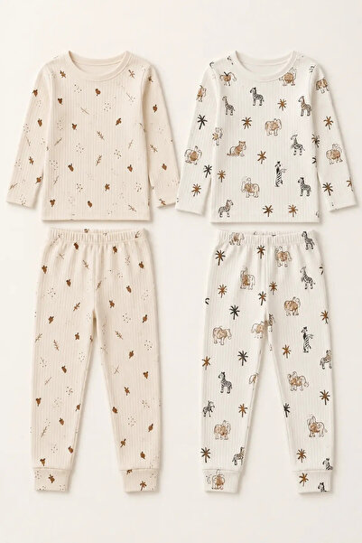 aden kids kız ve erkek çocuk pijama takımı 2 adet gelmekte