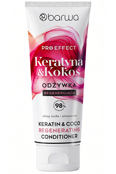 Barwa Cosmetics Balsam de par regenerant cu keratina si cocos Pro Effect 200 ml