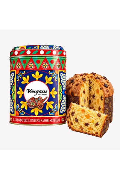 Vergani Mini Panettone Sicily Trip Classic cutie metalică, 100g