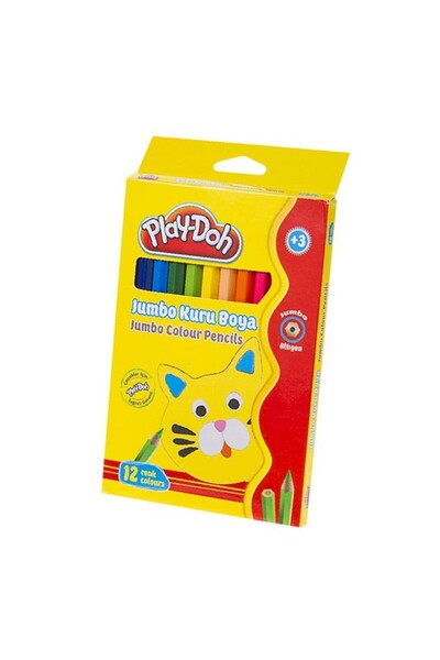 Play Doh Play-doh 12 Renk Tam Boy Jumbo Kuruboya KU004 3 Adet