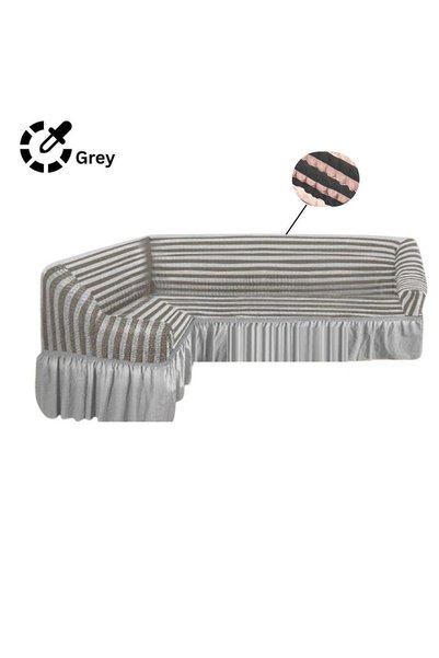 Evory Home Sofa Cover L Shape Super Stretchable Anti-Wrinkle Slip Flexible Re...