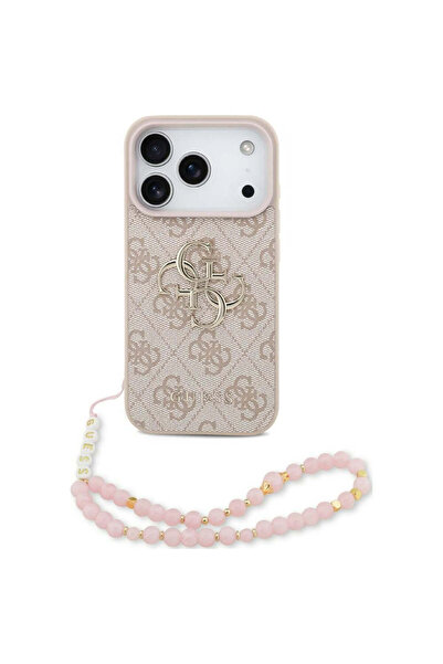 Guess Husă 4G Strap 4G Classic Logo pentru iPhone 18 Pro Max / 17 Pro Max, Roz