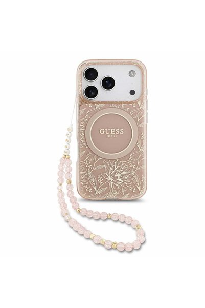 Guess Θήκη πλάτης για Apple iPhone 18 Pro Max, MagSafe, με λουράκι καρπού, φλ...