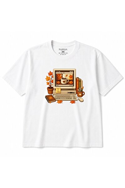 Rabona Fashion Cozy.exe Ρετρό Υπολογιστής Φθινοπωρινός Καφές Πίξελ Αρτ Βίντατ...