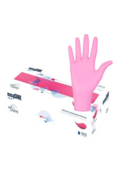 easycare Set 100 Manusi nitril nepudrate, Grosime 3.5G easyCare, Roz, Marime ...