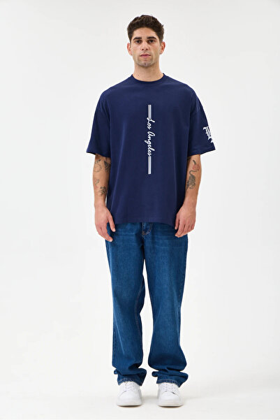 Los Angeles Oversize T-Shirt - Lacivert