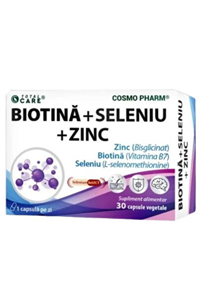 Cosmo Pharm Biotina + Seleniu + Zinc - Cosmo Pharm, 30 capsule vegetale