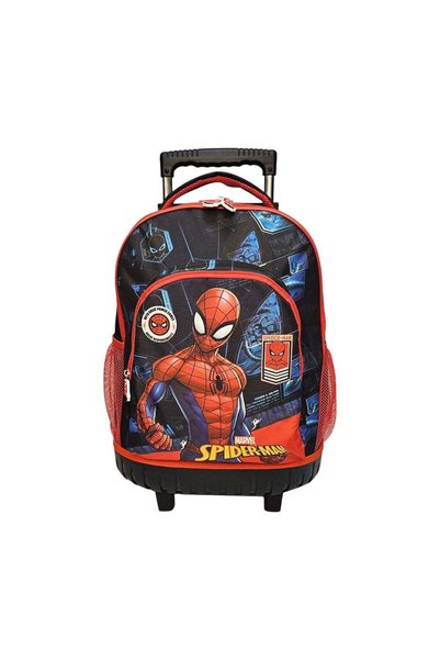 Marvel Spider-Man Ученическа раница на колелца, модел Спайдърмен, с 3 отделен...