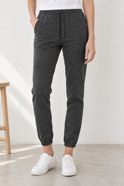 Pepeross Women's Jogger Sweatpants with Elastic Waist and Cuffs and Pockets, Anthracite
