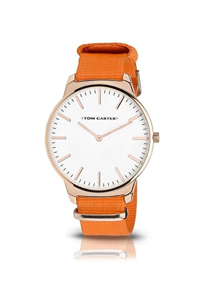 OEM Ρολόι UNISEX TOM CARTER με ασημί ανοξείδωτο ατσάλι και υφασμάτινο λουράκι...