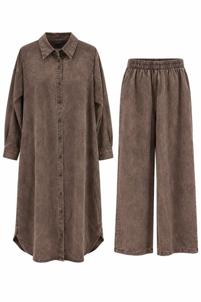 Pulli Collection Stone Washed Tencel Fabric Double Set