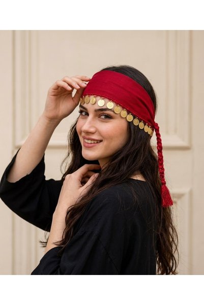 ASYA PAZARLAMA Liralı Keşan, eșarfă, șal, eșarfă lungă, bentiță, bandană, puş...