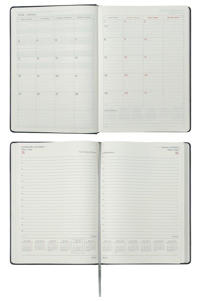 Victoria's Journals Business-2027 Year Daily Agenda 20X28 Cm. One Page Per Day-Navy Blue