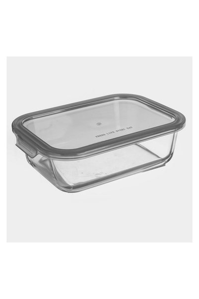 OEM Caserolă din Sticlă cu Capac Gri 1,5 L – Depozitare Practică pentru Alimente