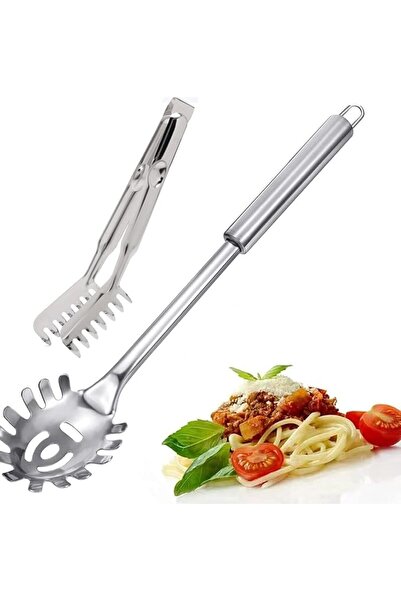 GENERAL 2-Piece Spaghetti Set, Stainless Steel Pasta Server & Tongs, Heat Res...