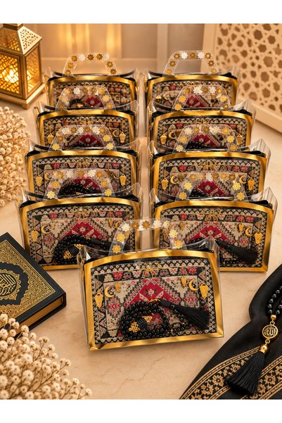 LenaToptan 10 Pieces of Black Gilded Bag with Flared Cover, Ethnic Wallet and...