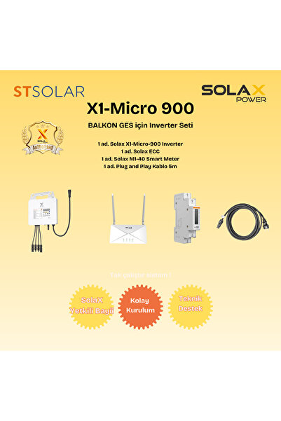 SOLAX BALKON GÜNEŞ ENERJİSİ ( GES ) İÇİN MICRO INVERTER SETİ 900W