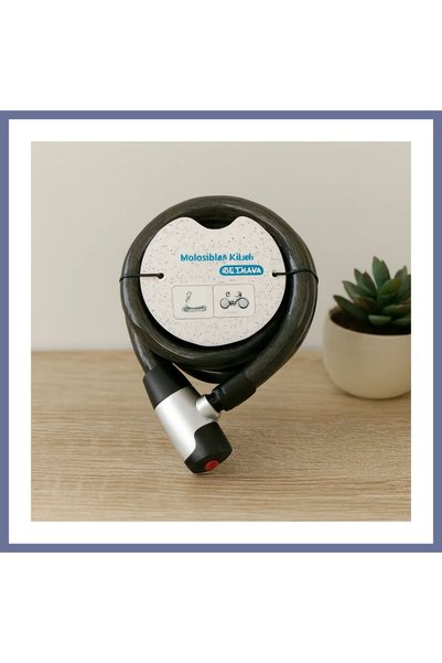 dilaratrendhousee Anahtarlı Çelik Tel Motosiklet ve Bisiklet Kilidi 24mm x 150cm DLRA
