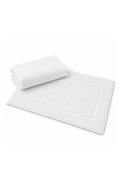 NATERIS Set baie Hotel, alb, prosop 50x100 cm + covoraș 50x70 cm, 100% bumbac...