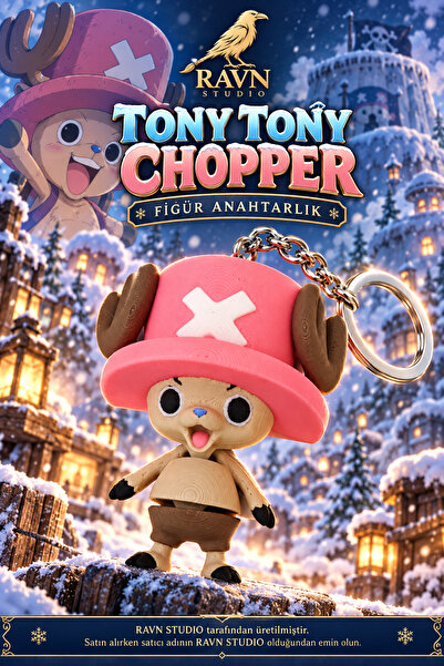 One Piece Tony Tony Chopper Figür Anahtarlık 6,5 cm – Anime Temalı Anahtarlık