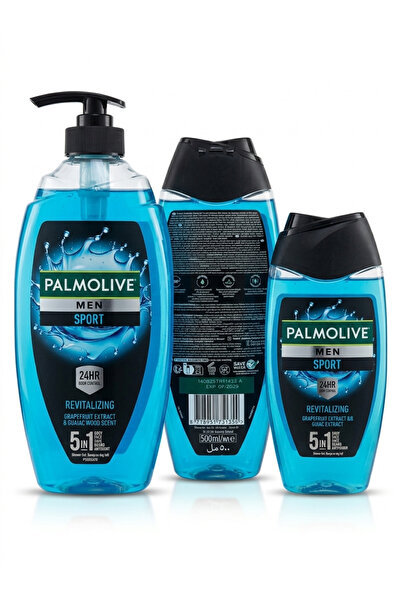 Palmolive مجموعة جل الاستحمام الرياضي للرجال 5 في 1 - نضارة من الجذور إلى الأ...