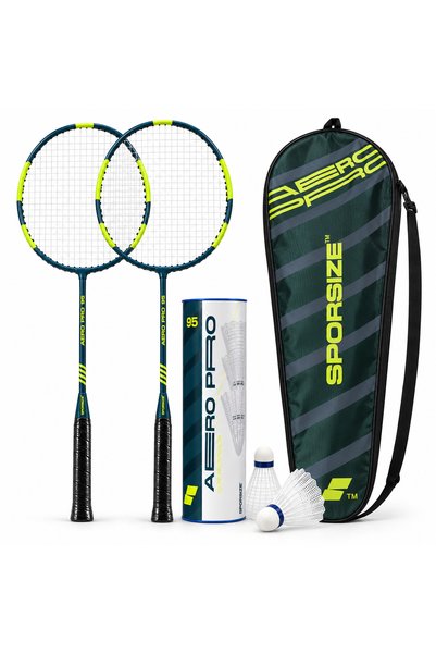 Sporsize Σετ μπάντμιντον Aero Pro 95 με 2 ρακέτες μπάντμιντον, μπάλα και τσάν...
