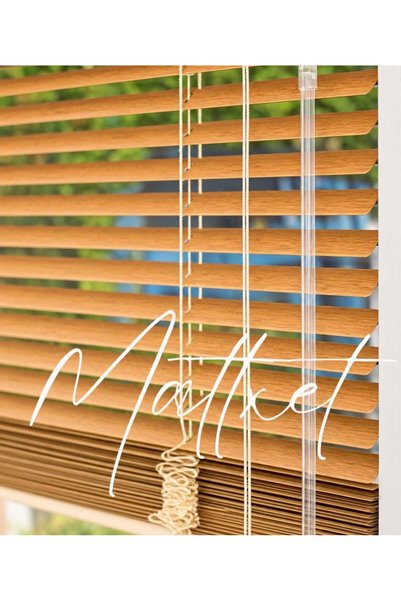 MATTEXT MEKANİK PERDE SİSTEMLERİ 25 mm Ahşap Görünümlü Alüminyum Jaluzi