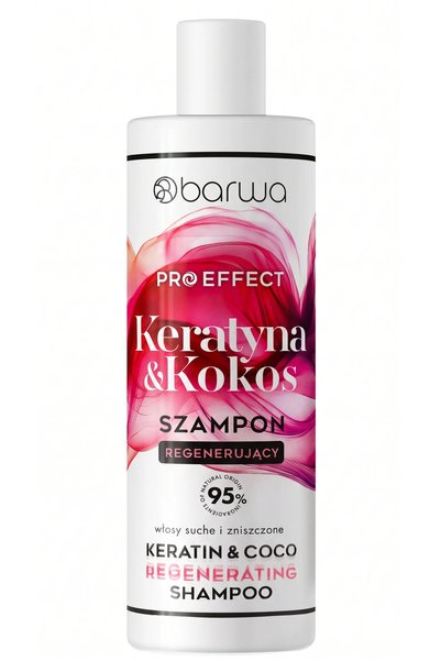 Barwa Cosmetics Șampon regenerant cu keratina si nuca de cocos Pro Effect 380 ml