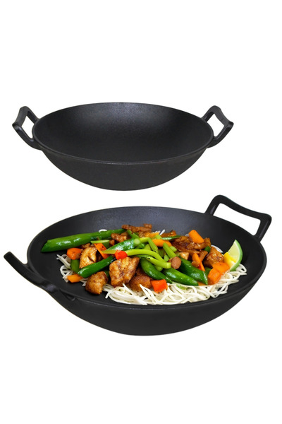 HAGE Tigaie wok din fonta masiva 31 cm