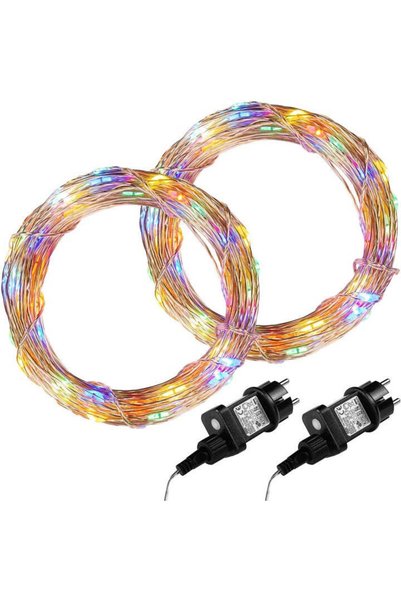 GORILLA Комплект от 2 инсталации с 50 LED диода, на батерии, многоцветни