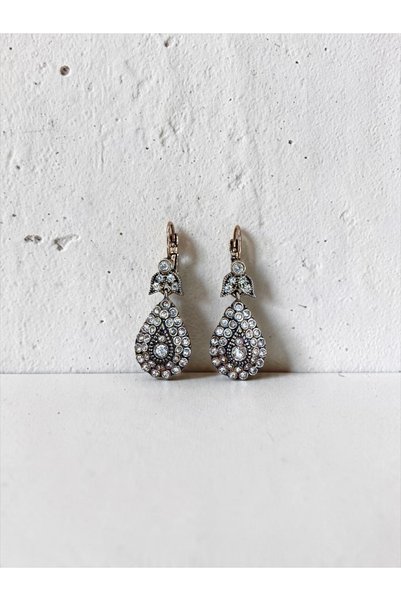 FAYRA ACCESSORIES Zirkon Taşlı Su Damlası Figürlü Küpe