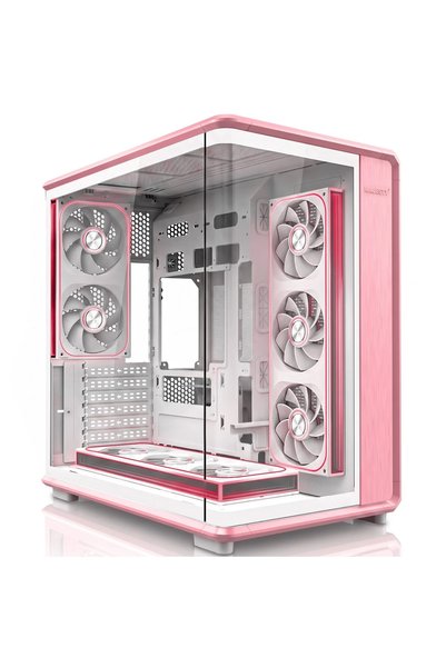 majesty TITAN Pink Mid Tower Case with 8 ARGB Fans