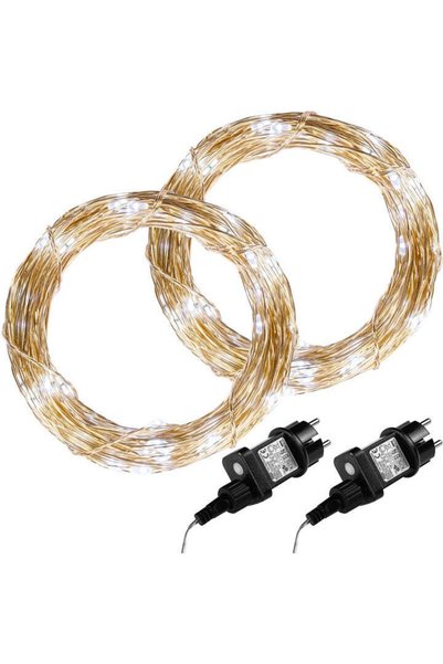 GORILLA Комплект от 2 инсталации със 100 LED диода, захранвани с адаптер, про...
