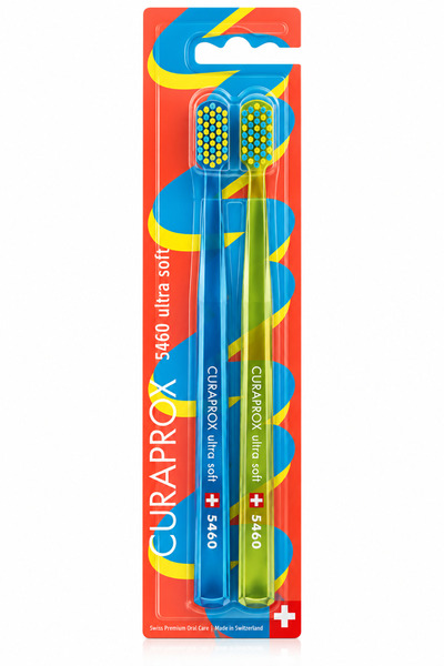 Curaprox 5460 Υπέρ-μαλακή Οδοντόβουρτσα Υγείας &amp;   Ευτυχία 2τμχ