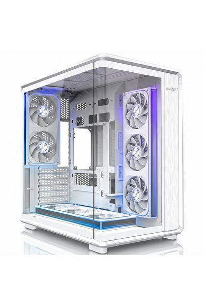 majesty TITAN White Mid Tower Case with 8 ARGB Fans